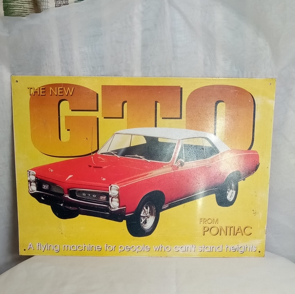 The New Pontiac GTO Single Side Metal Tin Sign - Picture 13 of 13